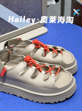 奥莱直采 | 少量现货 | 夏季新款厚底俩穿魔术贴绑带罗马拖鞋女
