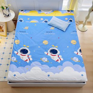 豆豆绒儿童防踢被中大童成人纯棉睡袋被套冬季加绒学生防蹬被子