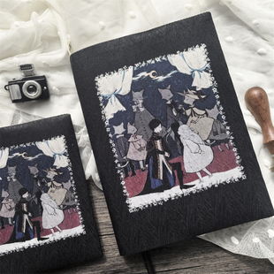 暗夜古堡 暗黑童话风 手账定页A5A6手帐本书衣 加厚日记笔记本