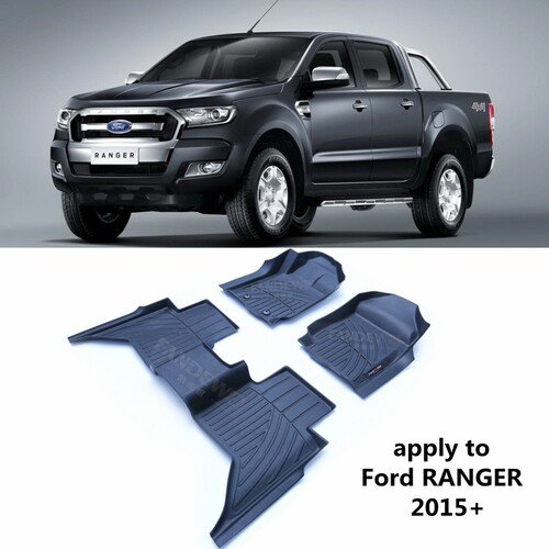 适用于福特FORD RANGER脚垫RANGER橡胶脚垫福特RANGER橡胶TPE脚垫