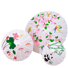 空白油纸伞diy材料手工制作玩具1
