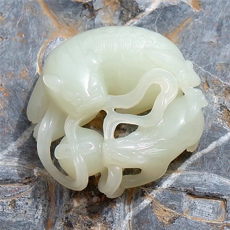 君=知0345天然新疆和田玉白羊脂玉籽料太师少保吊坠挂件北大证书