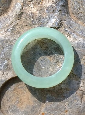 天然A货缅甸老坑阳绿翡翠戒指环