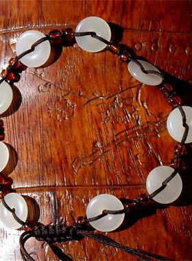 5426天然新疆和田玉籽料手链