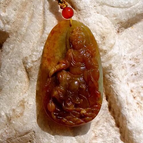 天然A货缅甸老坑翡翠吊坠挂件