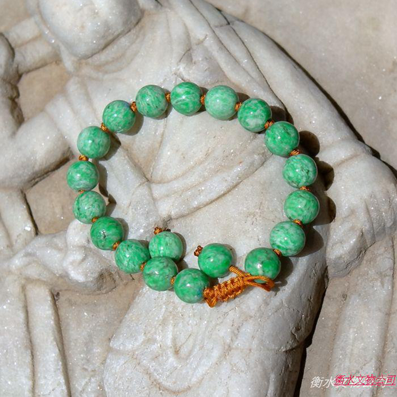 天然A货缅甸老坑翡翠珠手链