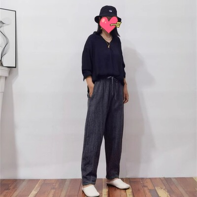 高腰休闲日单长裤百搭显瘦