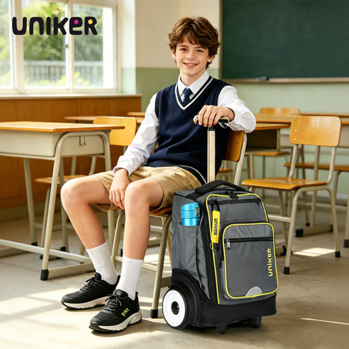 uniker拉杆书包可爬楼大轮子
