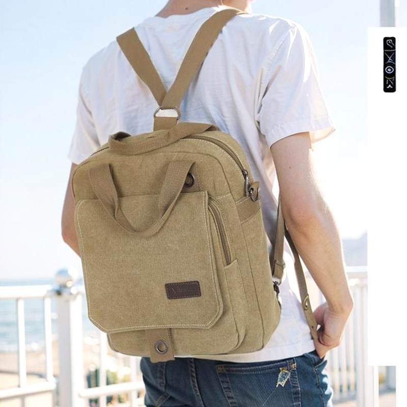 男士手提包男款2025新款包包商务公文包男双肩帆布单肩包男式背包