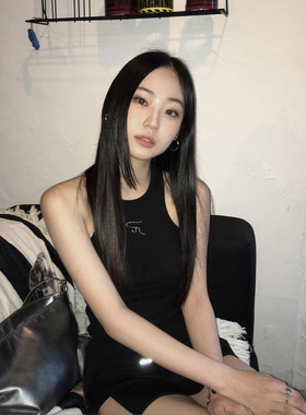 [REコンテナ] 韩版辣妹叠穿水钻字母logo无袖显瘦工字背心上衣女