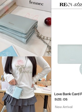 NEW 11/25｜fennec淡蓝色珍珠链条斜挎包奶系少女风迷你零钱卡包