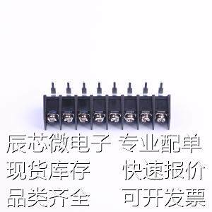 KF45R-9.5-8P 栅栏式接线端子 9.5mm 1x8P 每排P数:8 排数:1 弯针