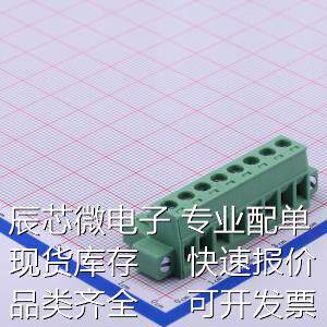 DB2EKM-5.08-8P-GN-S 插拔式接线端子 5.08mm 1x8P 排数:1 每排P