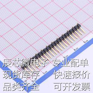 X6511WVS-22H-C60D48R2 排针 间距:2.54mm 1x22P 立贴 方针 原装