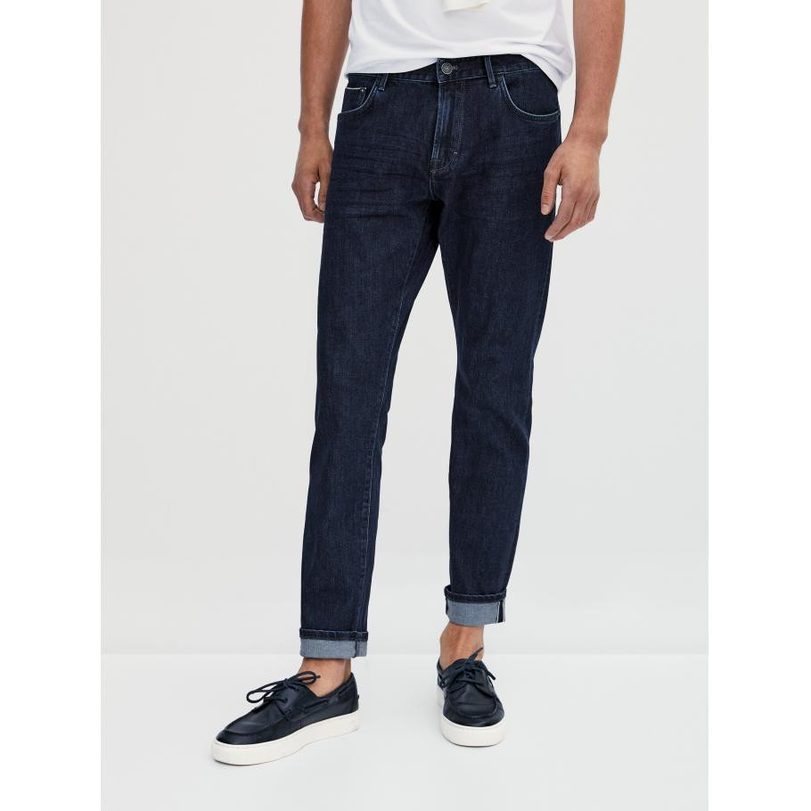 西班牙正品代购 massimo dutti 男士 镶边修身牛仔裤 0045045