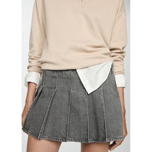 西班牙欧洲正品代购 MANGO 女士 牛仔布迷你裙  77094020