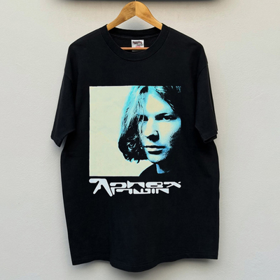 Aphex Twin潮流电子音乐周边vintage印花美式街头复古男女同款T恤
