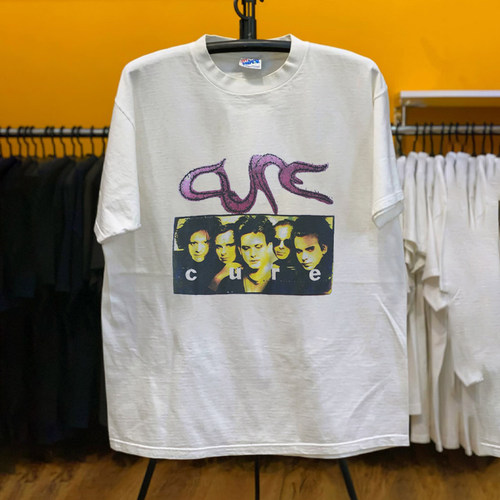 The Cure治疗乐队早期成员肖像印花T恤复古设计感短袖T恤男女同款