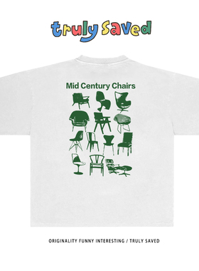 Earthman vip 古着感插画vintage阿美咔叽重磅250克短袖T恤白色