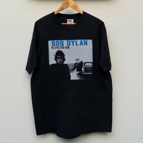 BOB DYLAN乐队印花短袖T恤男款白墨直喷美式复古潮牌宽松半袖上衣