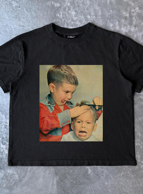 ART Fashion 潮牌复古文化ins数码直喷短袖T恤匪帮oversize慵懒风