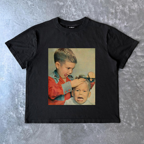 ART Fashion 潮牌复古文化ins数码直喷短袖T恤匪帮oversize慵懒风