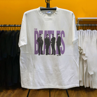 美式古着vintage The Beatles甲壳虫乐队经典创意印花T恤INS潮酷