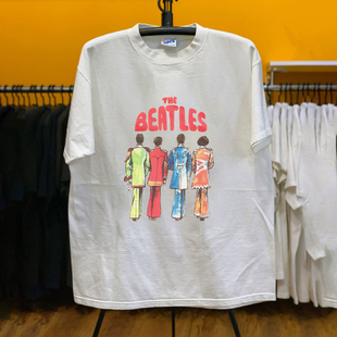 The Beatles披头士乐队《佩珀军士》专辑周边印花vtg纯棉短袖T恤