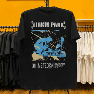 Linkin Park林肯公园Meteora专辑复古印花T恤美式新金属棉短袖T恤