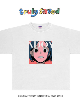 ADOY乐队卡通动漫插画短袖T恤小众ins潮牌情侣宽松纯棉打底衫新款