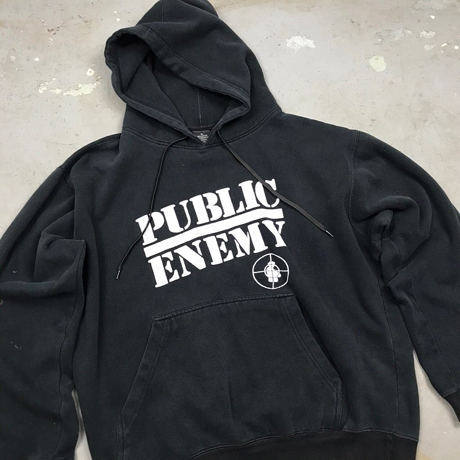 public enemy人民公敌乐队嘻哈街头潮牌oversize宽松连帽卫衣秋冬