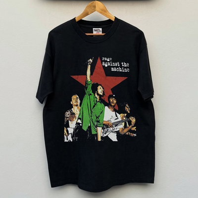 Rage Against The Machine愤怒机器社会摇滚短袖T恤ins男女同款直