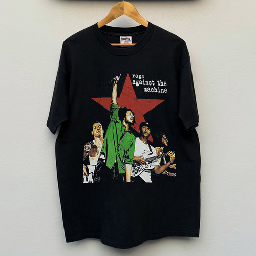 Rage Against The Machine愤怒机器社会摇滚短袖T恤ins男女同款直