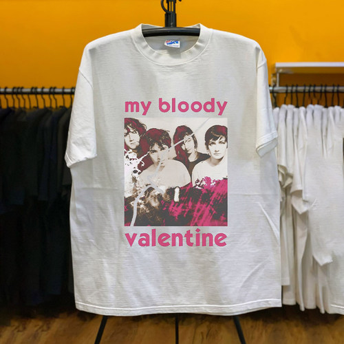 潮牌风My Bloody Valentine人像印花复古潮牌夏季新款纯棉短袖T恤