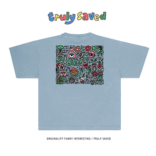 T恤ins时尚 小众插画短袖 街头穿搭oversize恶劣天气 Fashion ART