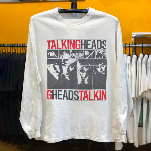 Talking Heads 传声头乐队周边T恤新浪潮艺术摇滚复古宽松长袖T恤