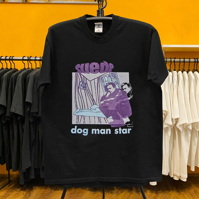 Suede山羊皮乐队Dog Man Star专辑插画 英伦复古摇滚宽松短袖T恤
