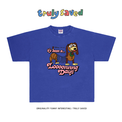 ART Fashion 巴斯光年弹簧狗ins卡通动漫潮牌T恤oversize慵懒风