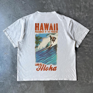 直喷个性 夏日冲浪潮牌小众T恤ins数码 穿搭oversize Fashion ART