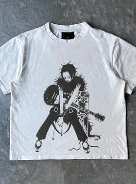 ART Fashion 个性动漫人物ins数码直喷潮牌T恤古着感hiphop痞帅风