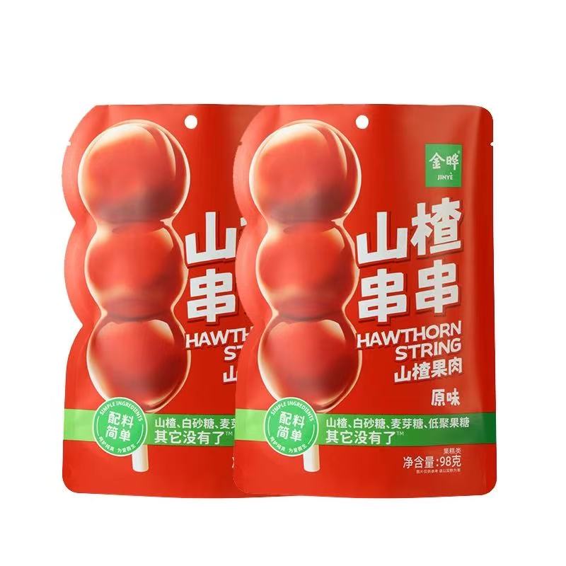 临期L17 金晔山楂串串98g糖葫芦山楂棒棒糖果肉儿童零食蜜饯果糕