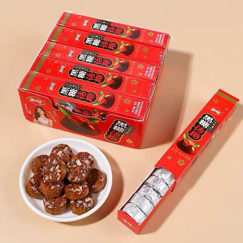 金冠黑糖话梅糖39g独立小包装