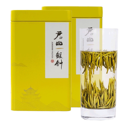特级君山银针黄茶明前嫩芽茶十大名茶官方正品100gX2罐罐装