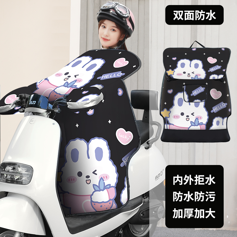 雅迪电动车挡风被冬款双面防水罩