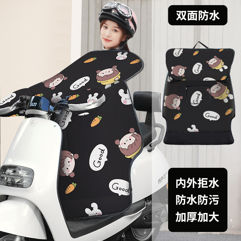 小型电瓶车挡风被冬季双面防水罩