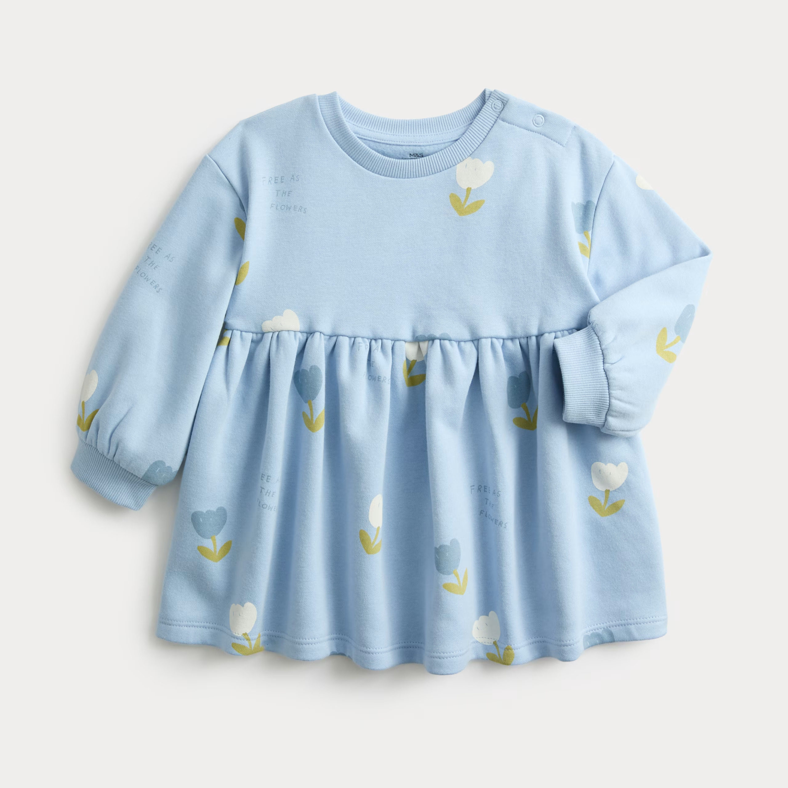 代购MS儿童棉质郁金香针织连衣裙