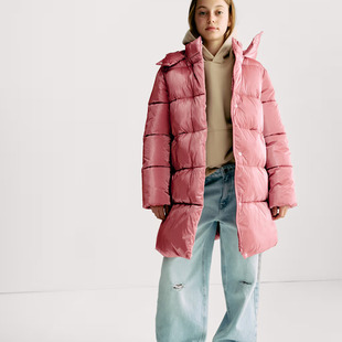 英國正品 馬莎 男女童大童長款 連帽棉服保暖外套 M&S