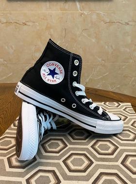 Converse匡威 All Star常青经典黑色帆布高帮男女休闲板鞋101010