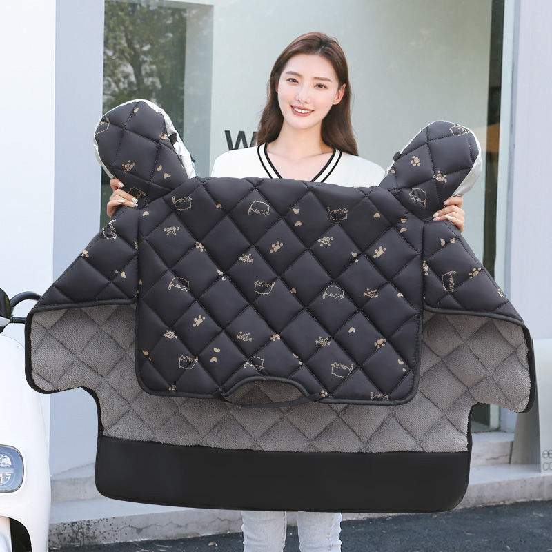 2025新款电动车挡风被冬季加绒加厚电瓶车冬款挡风罩四季通用保暖