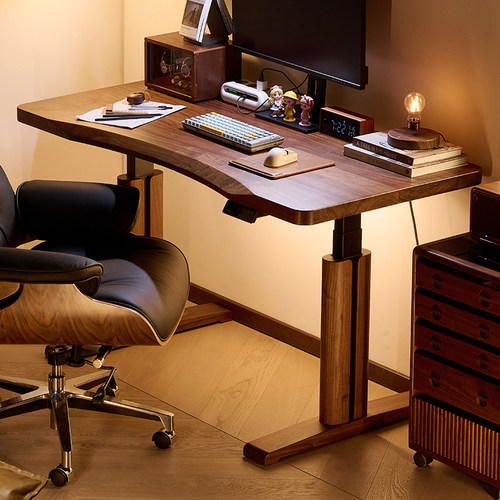 欣雅图正宗进口北美黑胡桃升降桌